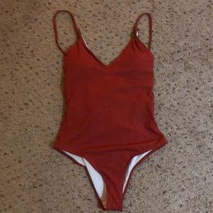 Red swimsuit